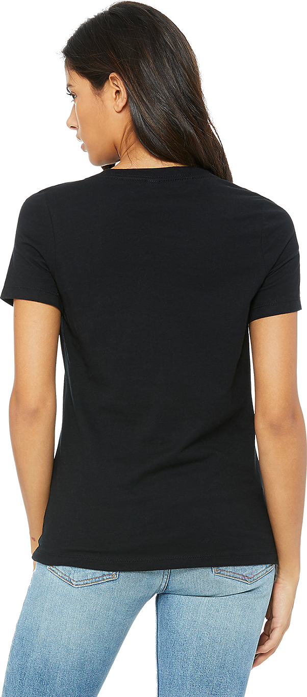 Ladies V-Neck T-Shirt DJ Full Logo