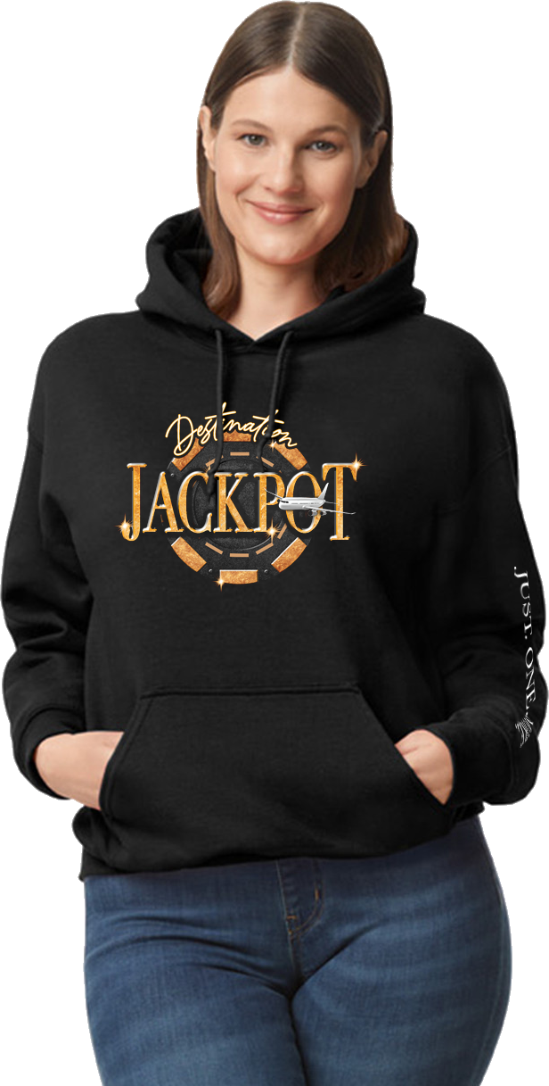 Unisex Hoodie- Jackpot Full Front- Just One More Sleeve
