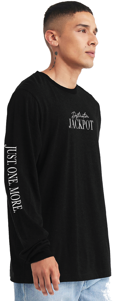 Unisex Crewneck Sweatshirt DJ Logo Text Only Front-Just One More Down Sleeve