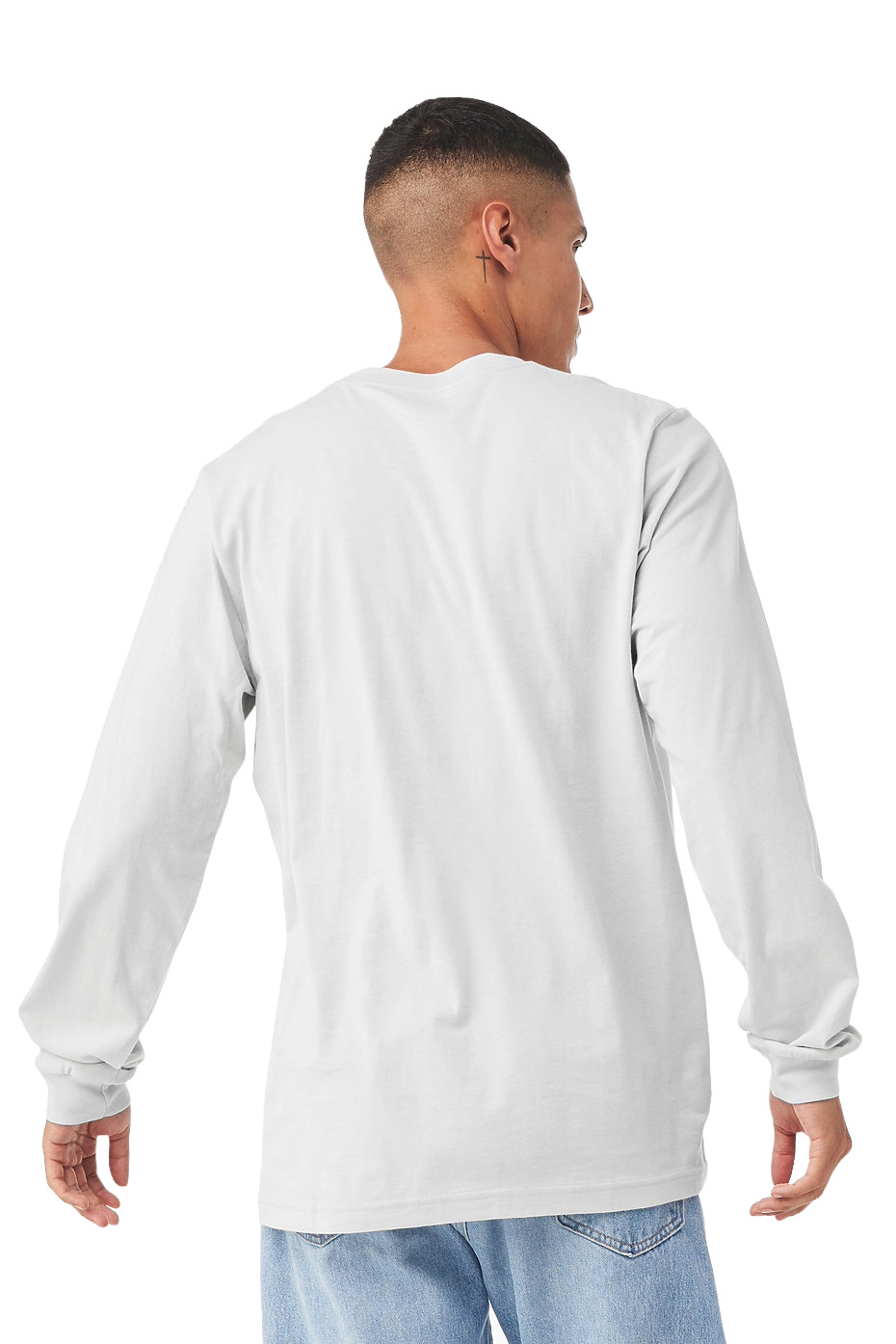 Unisex Crewneck Sweatshirt DJ Logo Text Only Front-Just One More Down Sleeve
