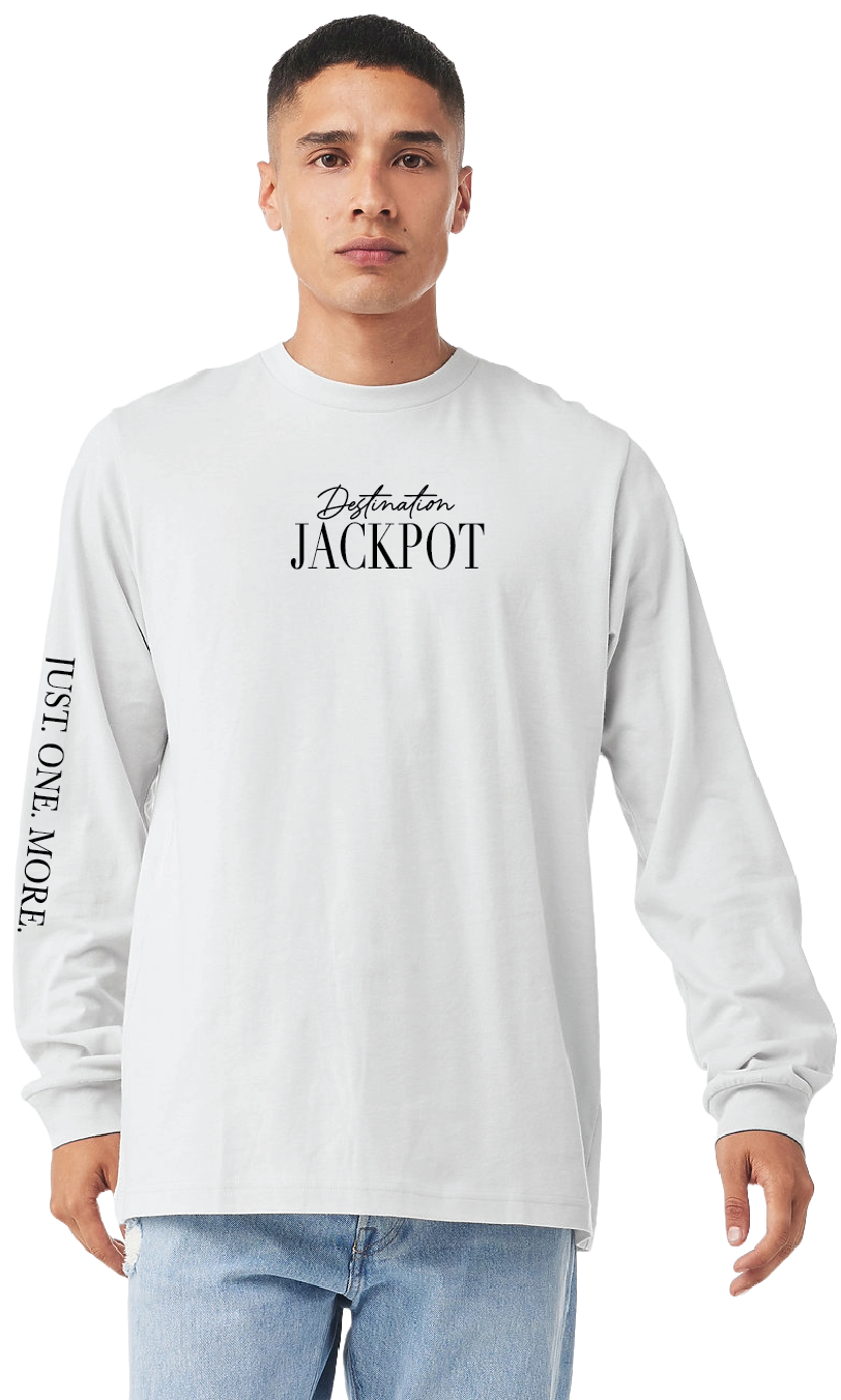Unisex Crewneck Sweatshirt DJ Logo Text Only Front-Just One More Down Sleeve