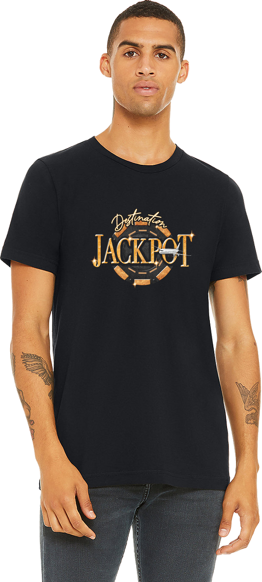 Unisex T-Shirt- Destination Jackpot Logo on Front Chest