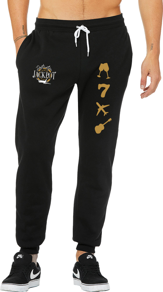 Unisex Jogger Sweatpants Unisex- DJ Logo Leg and Emblems on other leg