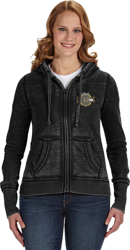 Ladies Zipper Hoodie- Left Chest